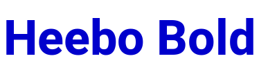 Heebo Bold font